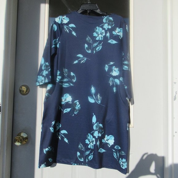 Croft and barrow PETITE floral print dress w Pockets MP - Picture 11 of 16